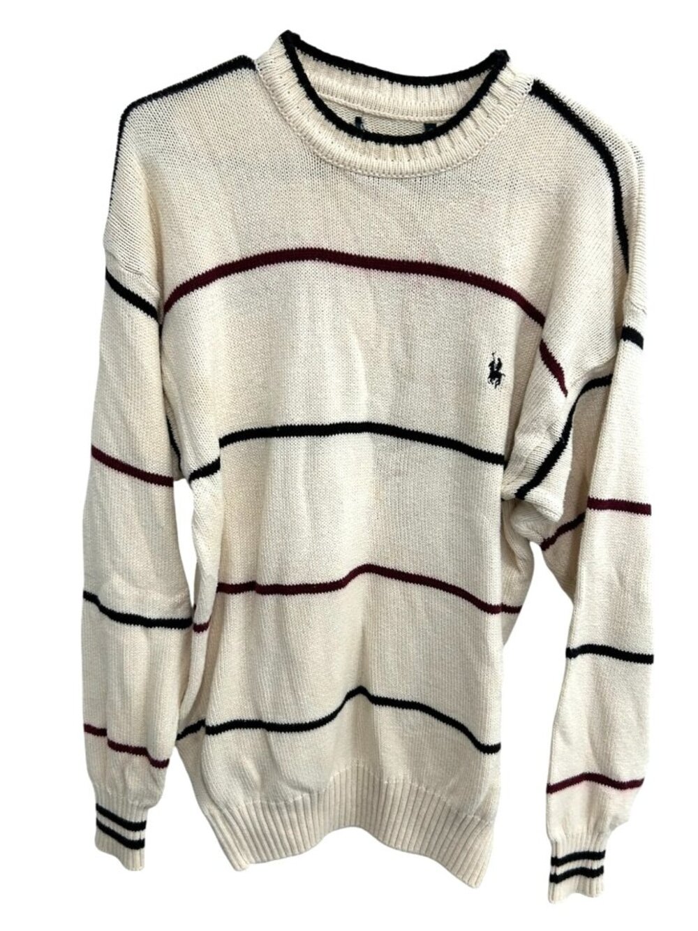Vintage Ralph Lauren Striped Knit Sweater Oversized Streetwear